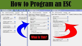 What the Programmable ESC Settings Do and How to Program them