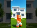 The image shows a blocky game character in a bright orange-and-white outfit standing in front.