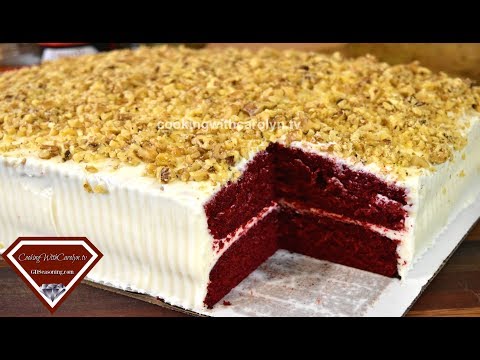 my-1st-red-velvet-sheet-cake-|-how-to-make-a-sheet-cake-|practicing-my-skills-|cooking-with-carolyn