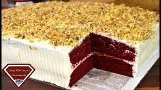 MY 1st RED VELVET SHEET CAKE | HOW TO MAKE A SHEET CAKE |PRACTICING MY SKILLS |Cooking With Carolyn