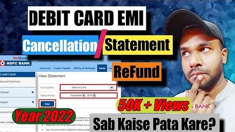 How To Check Hdfc Debit Card Emi Loan Statement in 2022 | Debit Card Emi Loan Status Hdfc in 2022