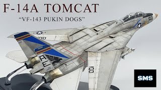 1/72 Academy F-14A Tomcat VF-143 “Pukin Dogs”. Full build scale model aircraft kit 12563.