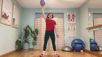 Spine Twist for Ease of Movement | Standing Pilates Ball Exercise | 3 Minute Stretch | STOTT Pilates