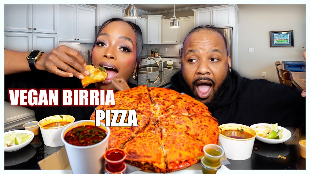 HD ALMOST GAVE  UP ON  VEGANISM | BIRRIA PIZZA MUKBANG