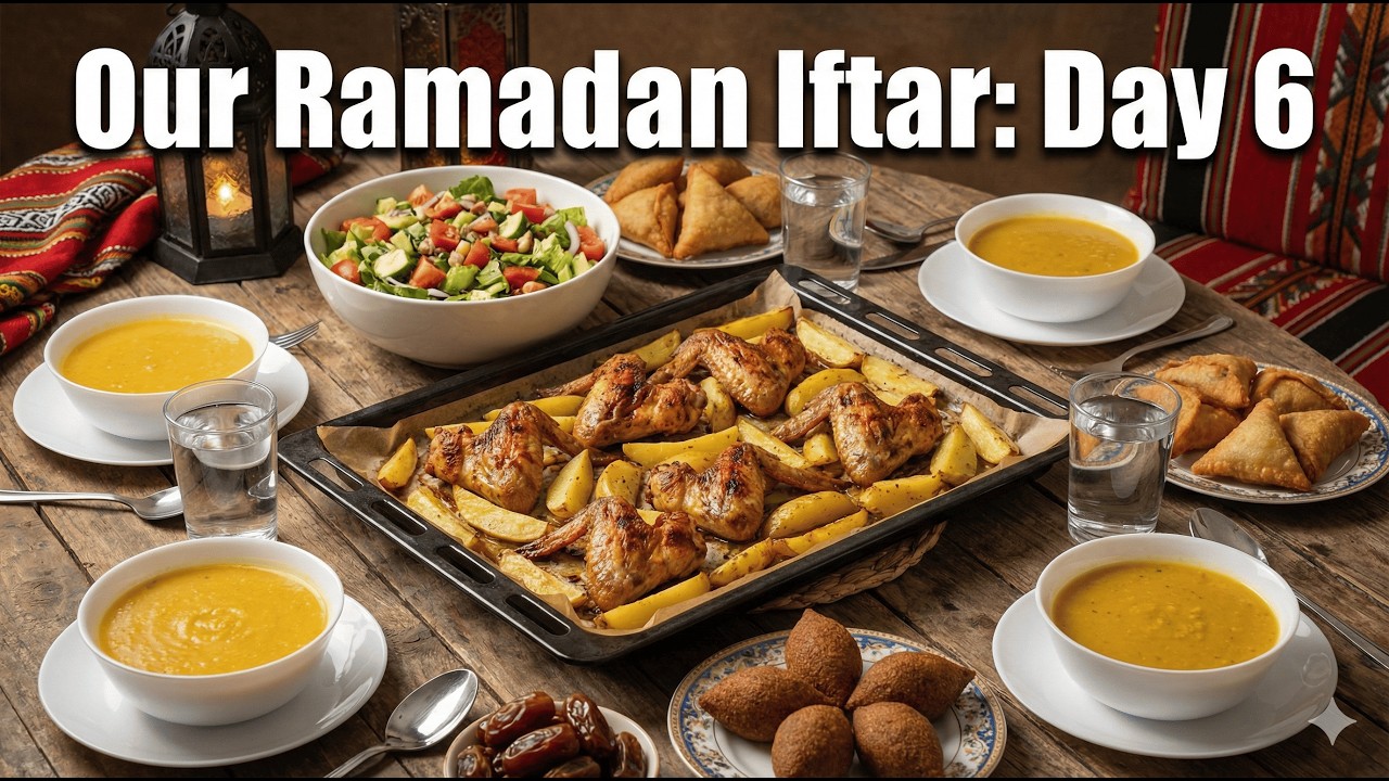 فطورنا سادس يوم رمضان 🌙🌟 صينية أجنحة دجاج بتتبيلة رهيبة ودايبة دوبان! 😋