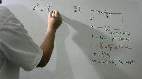 A coil has a current of 1.0 A and a power of 100 W from an AC source of 110 V and 50 Hz. Find
