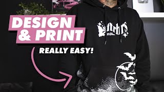 Exactly How I Made This Design and Printed This Hoodie  Step By Step