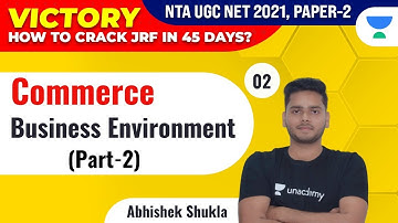 UGC NET 2021 | VICTORY Course | Commerce by Abhishek Shukla | Business Environment