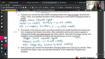 AP Stat 2 1 Day 2 CYU Describing Location in a Distribution