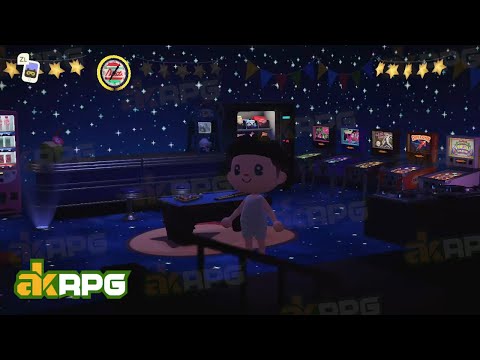 Fancy ACNH Basement Arcade Lounge Bar (Indoor Club) | Best Animal Crossing Indoor Design