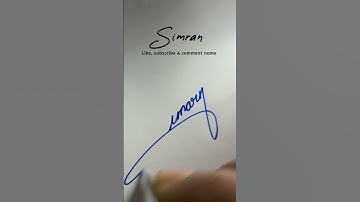 How to sign Simran // stylish signature // name signature /calligraphy #signature #shorts #ytshorts