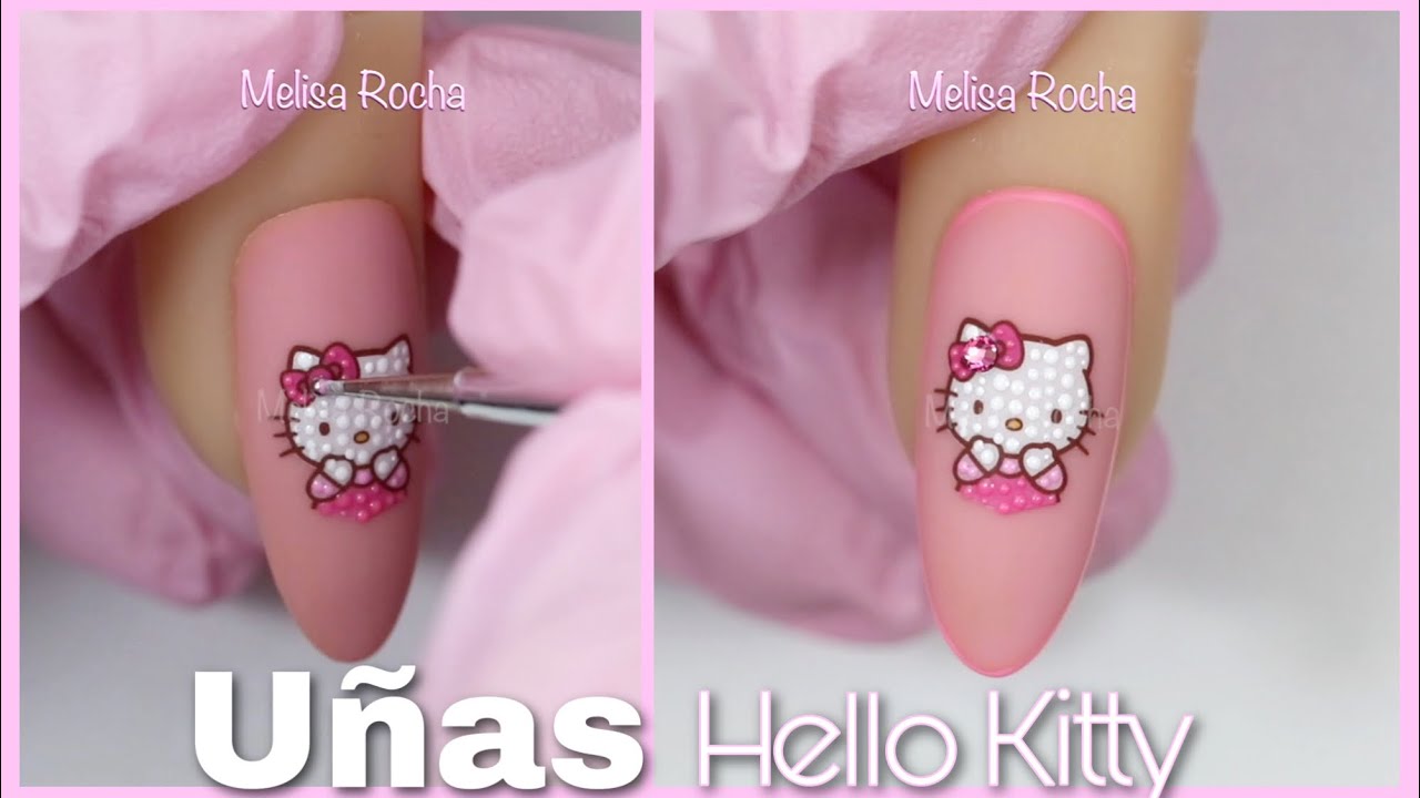 Hello kitty 💅🏼✨ Nail Art / Pointillism