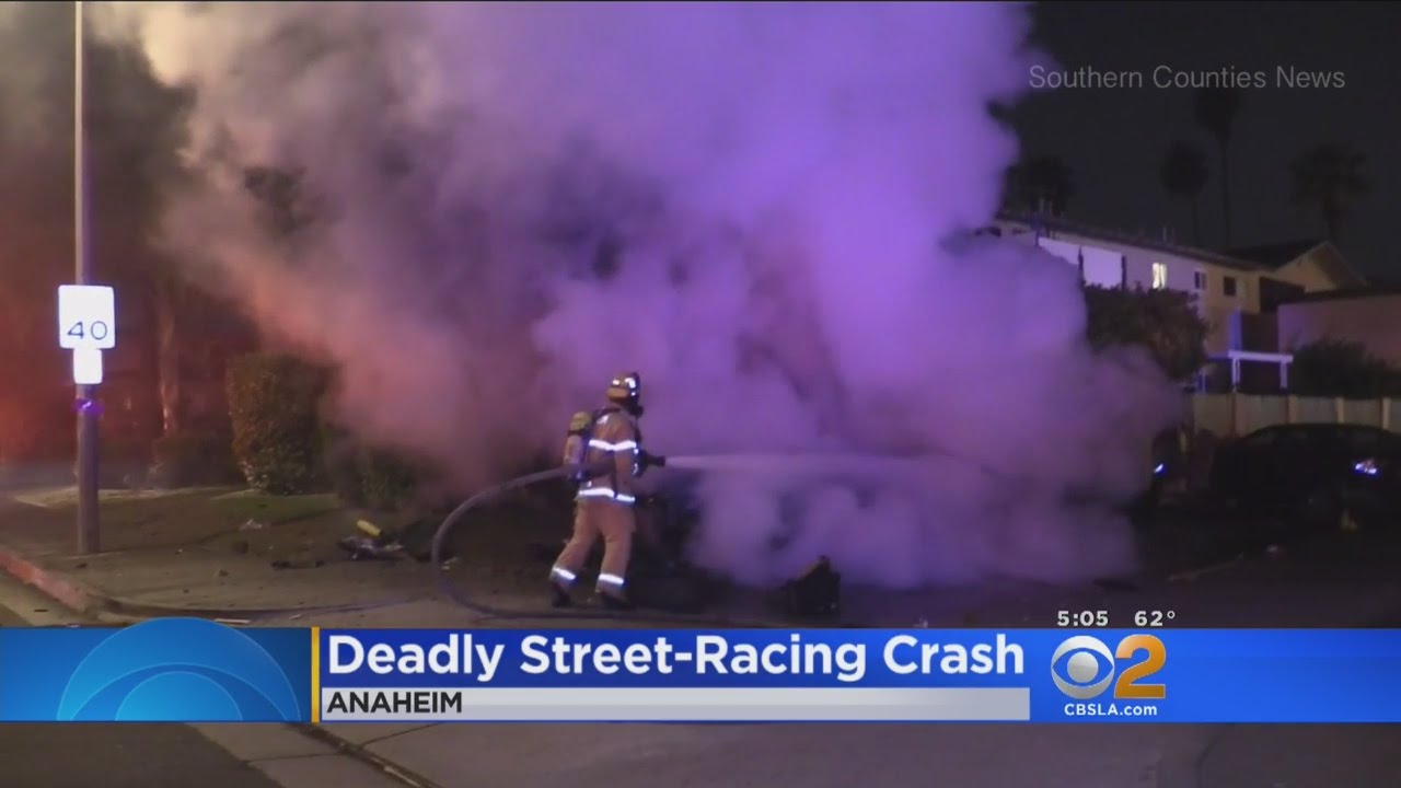 Fiery Street Racing Crash Kills 2 In Anaheim YouTube