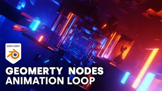 Abstract Geometry Nodes Loop Animation in Eevee (Blender Tutorial)