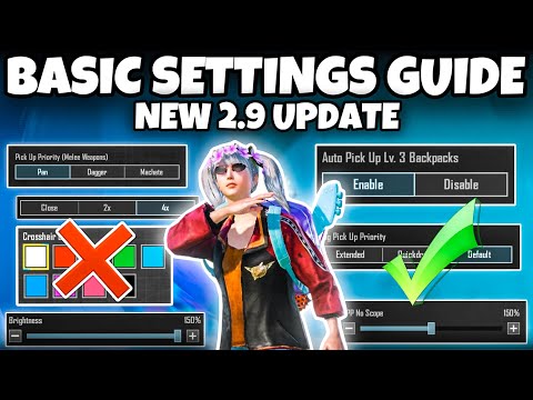 All 2.9 BASIC SETTINGS GUIDE IN BGMI💥(Tips & Tricks) Mew2.