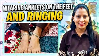 Blindfolded Anklet Wearing Challenge🥰😱😯😯😯#YouWillLaughALotAtTheEnd🤓