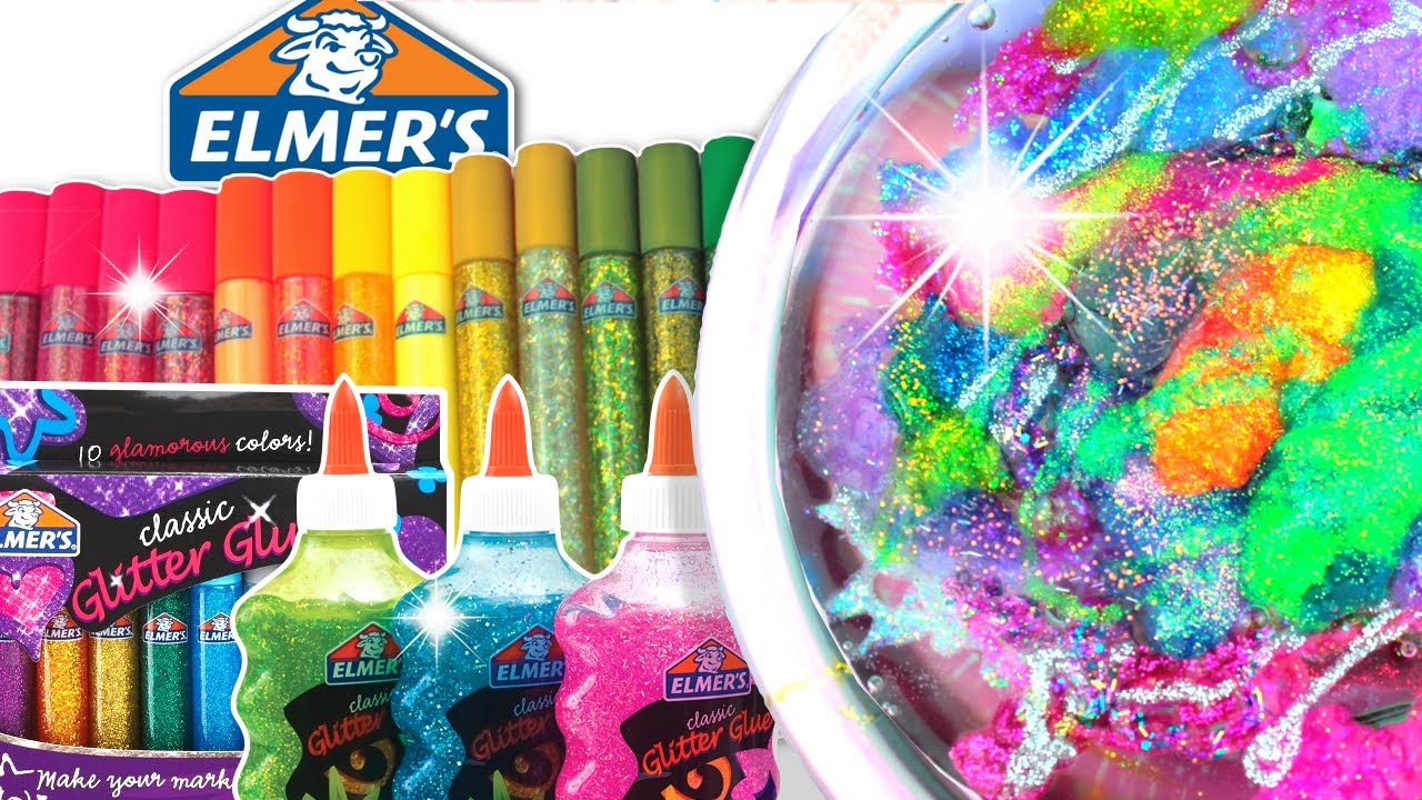 ELMERS GALLON GLITTER GLUE SLIME DIY * MIXING OVER 50 POUNDS OF