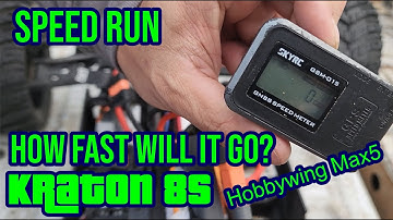 Kraton 8s EXB - speed run - with Hobbywing Max5 800kv