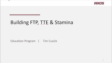Building FTP, TTE, and Stamina with WKO5