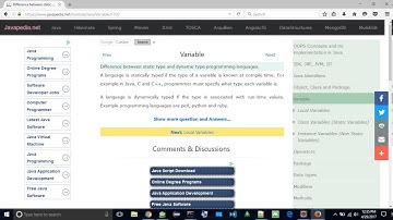 Difference between static type and dynamic type programming languages. | javapedia.net