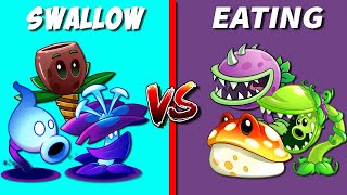 Team EAT vs SWALLOW - Who Will Win? - Pvz 2 Team Plant VS Team Plant