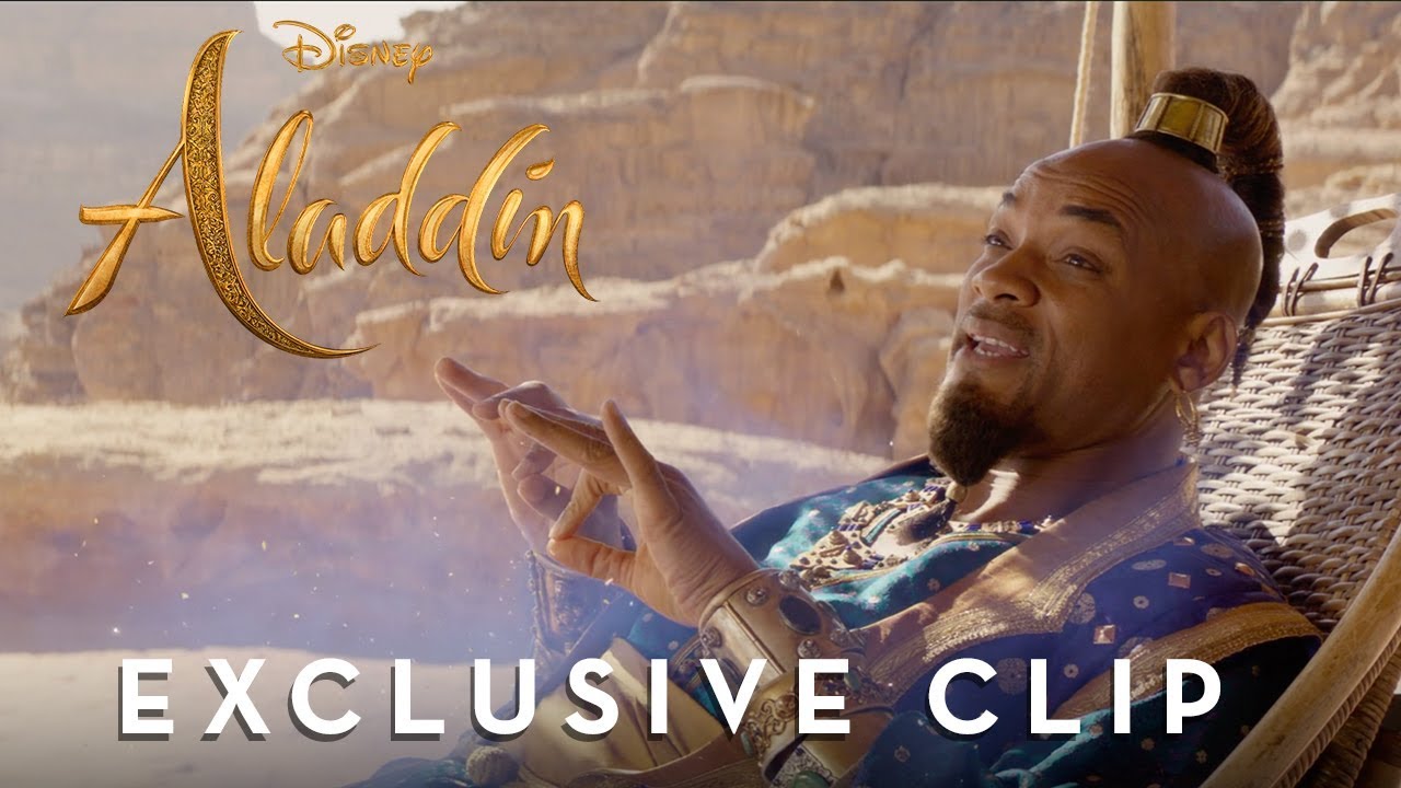 Aladdin faz seu primeiro pedido para o Gênio em clipe inédito