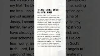 Say this prayer to scare the Devil #prayer #christianprayer #christianmeditation