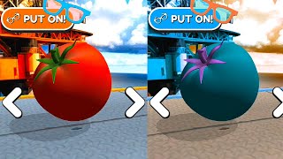 RED TOMATO 🍅 v/s BLUE TOMATO BALL  🏀 || 💥 MAX SPEED + HARD MODE! Going Balls 🆒 Gameplay 😎 screenshot 3