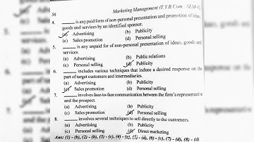 TYBCOM SEM-VI BUSINESS MANAGEMENT PAPER-IV (Marketing Management) ALL MODULES MCQ