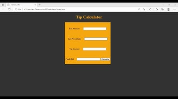 How to make a Tip Calculator in JavaScript