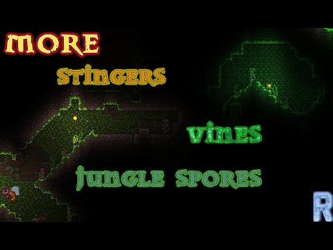 TERRARIA GETTING STARTED EP 6: MORE JUNGLE SPORES, STINGERS & VINES