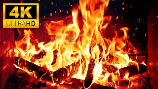 Peaceful Nights with Cozy Fireplace Relaxing Fireplace Crackling 4K U Soothing Fire Sounds