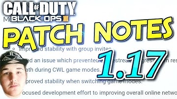 NEW! BO3 UPDATE! 1.17 Patch Notes Black Ops 3!
