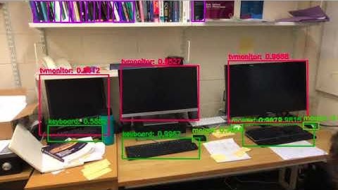 Demo of YOLOv3 running from webcam