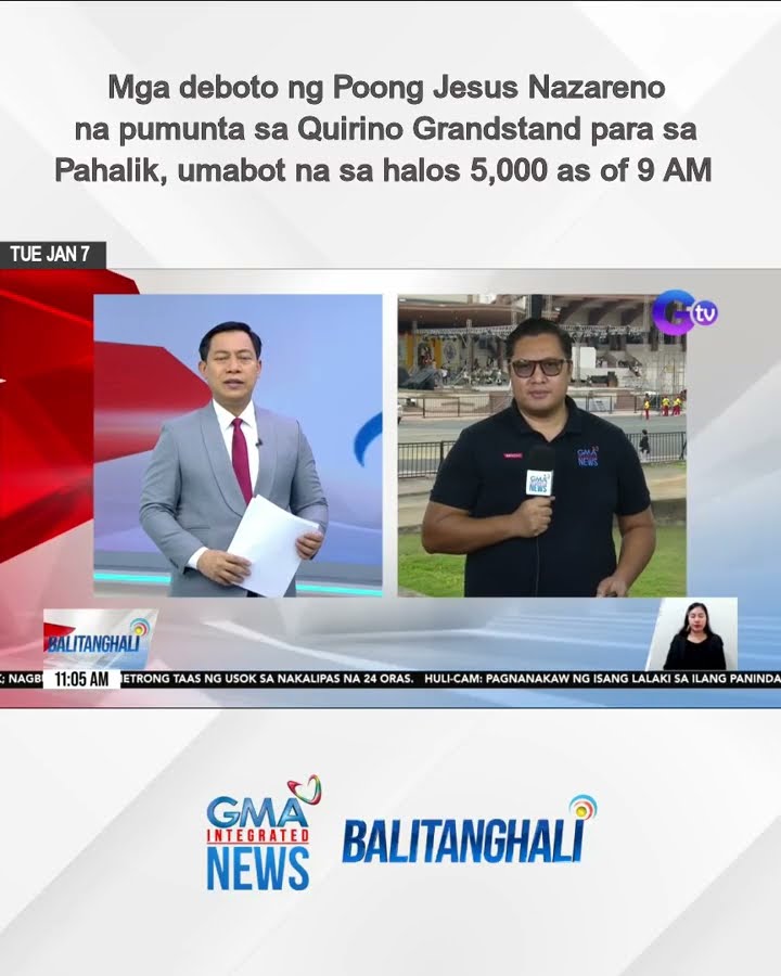 Mga deboto ng Poong Jesus Nazareno na pumunta sa Quirino Grandstand... | Balitanghali