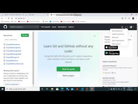 Cách up project lên github .DUYETDEV - YouTube