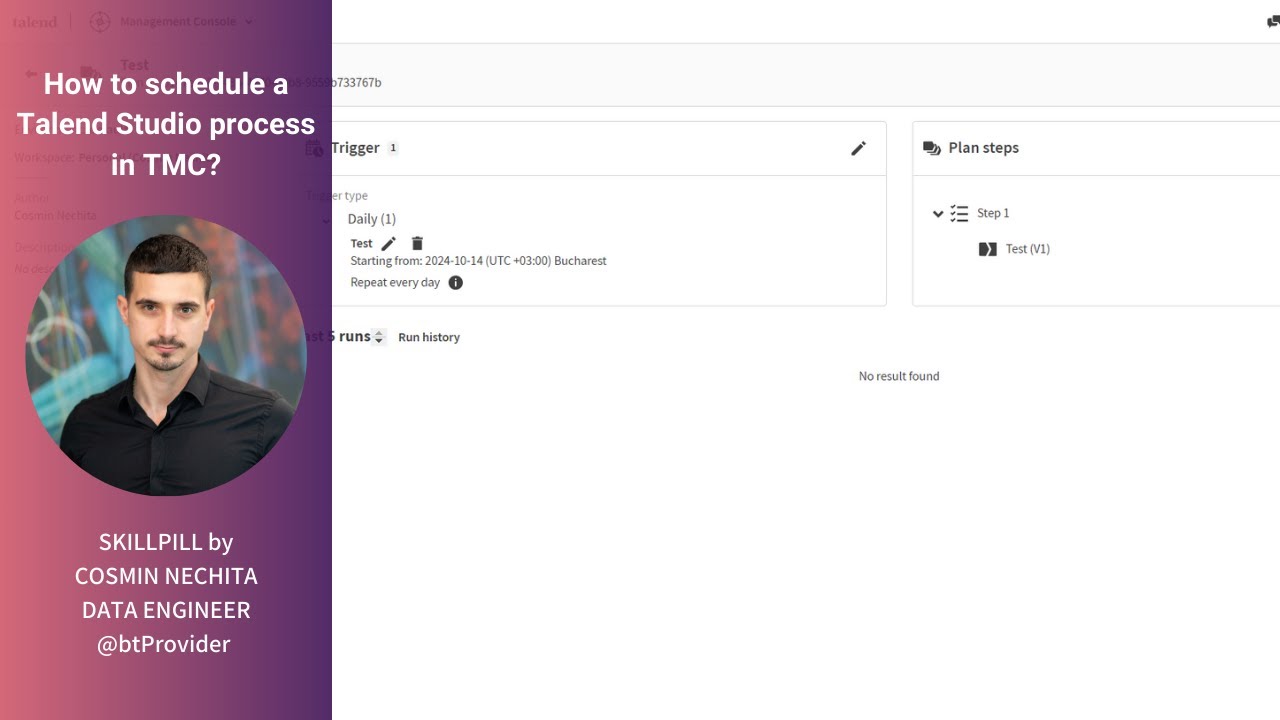 How to schedule a Talend Studio process in Taland Cloud Management ...