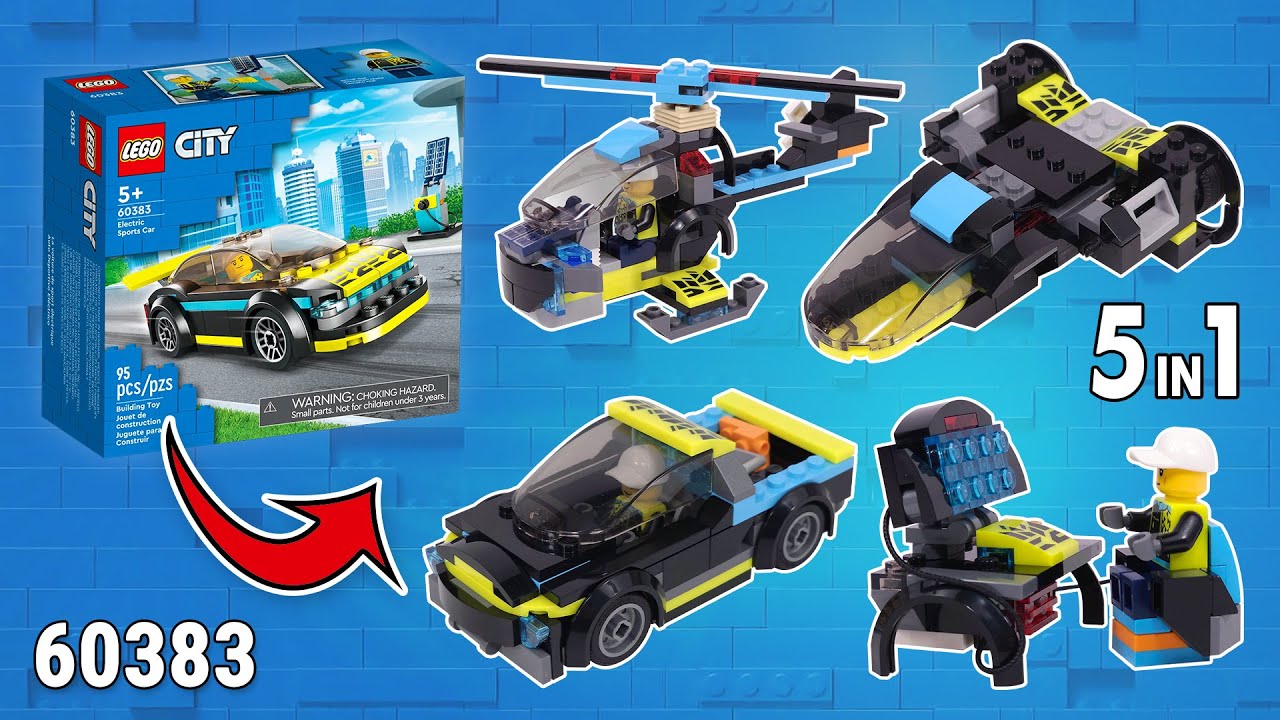 5in1 LEGO City Electric Sports Car Alternate Build MOC (60383)[402