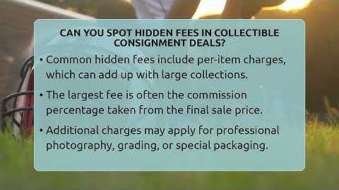 Can You Spot Hidden Fees In Collectible Consignment Deals? - The Memorabilia Zone