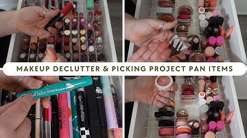 Makeup Collection Declutter & Picking Items for my FIRST Project Pan