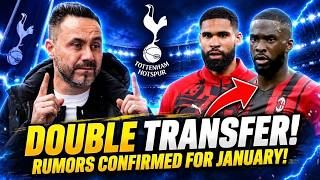 💣RUMOURS TRANFERS CONFIRMED. ! SPURS PLOTTING AUDACIOUS JANUARY DOUBLE RAID on AC Milan?!