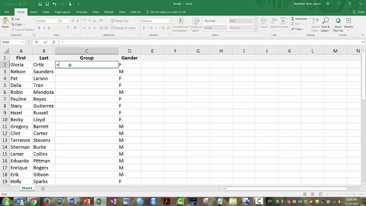 how to make random assignments in excel