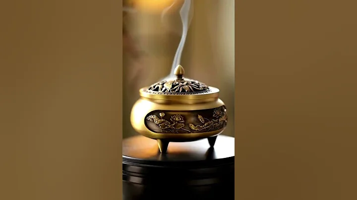 Brass Incense Burner -Golden Lotus with Three Legs#incense #fyp #foryou #recommended #incense