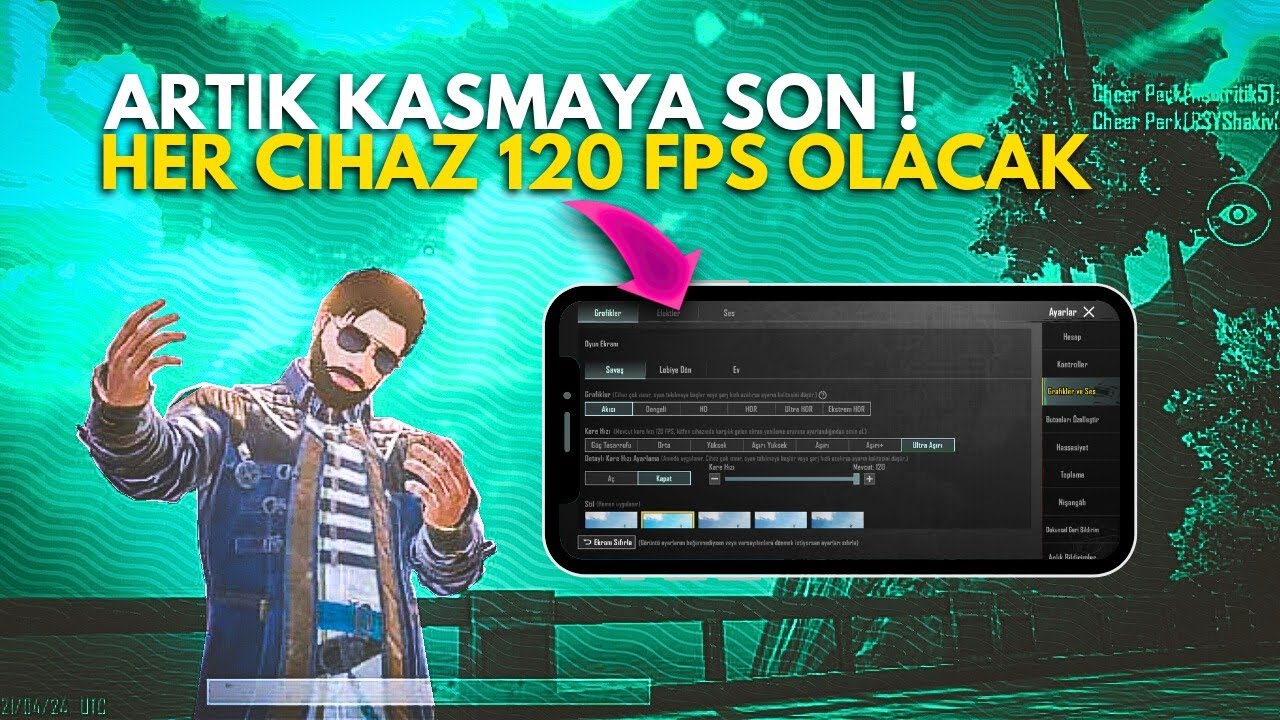 BÜTÜN CİHAZLAR 120 FPS OLACAK l KASMA SORUNU ÇÖZÜMÜ l PUBG MOBİLE