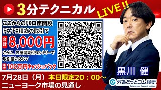 見通しズバリ！3分テクニカル分析「ライブ‼」 NY市場の見通し　2025年7月28日