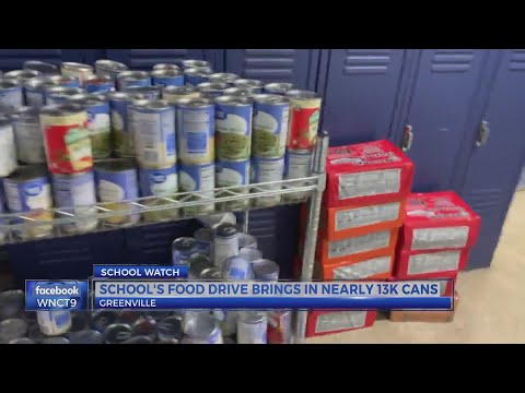 Saint Peter Catholic School collects more than 12,000 cans for community