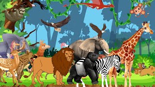 ABC Safari Animals Song | Learn Animal Sounds | Kids Smart Learning Nursery Rhyme 30TH925