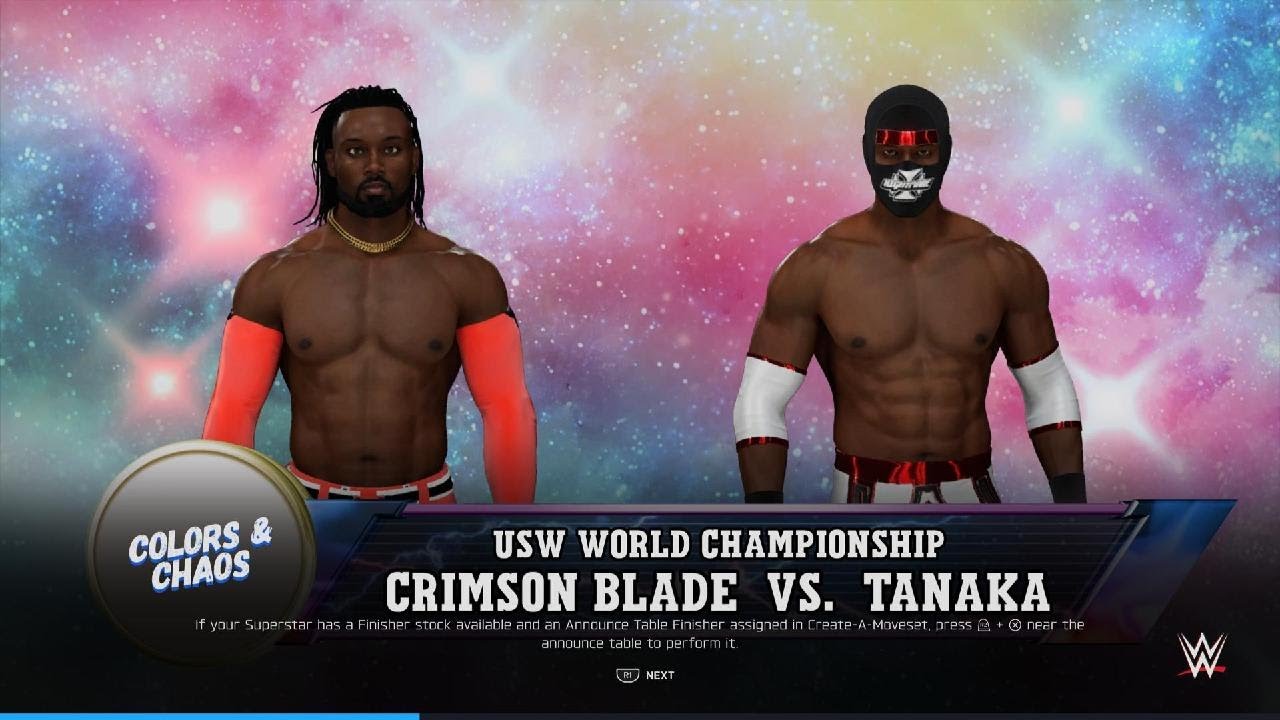 USW World Title: Tanaka Vs Crimson Blade(Colors & Chaos)