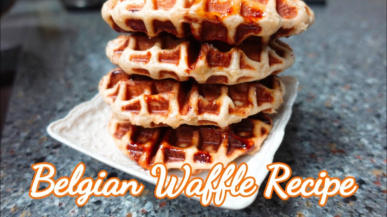 Belgian Waffle Recipe, Liege Waffle with pearl sugar, soft+chewy+crispy crust(hand kneading)
