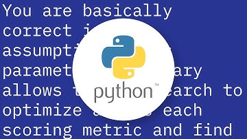 Scoring in Gridsearch CV